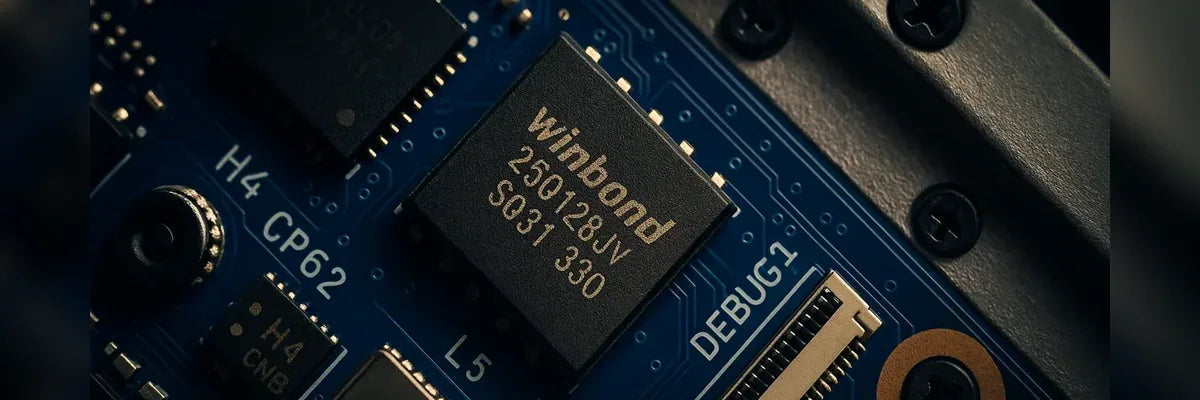 The StarBook Horizon firmware flash chip
